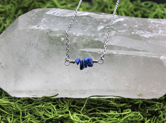 Lapis Lazuli Gemstone Chip Necklace