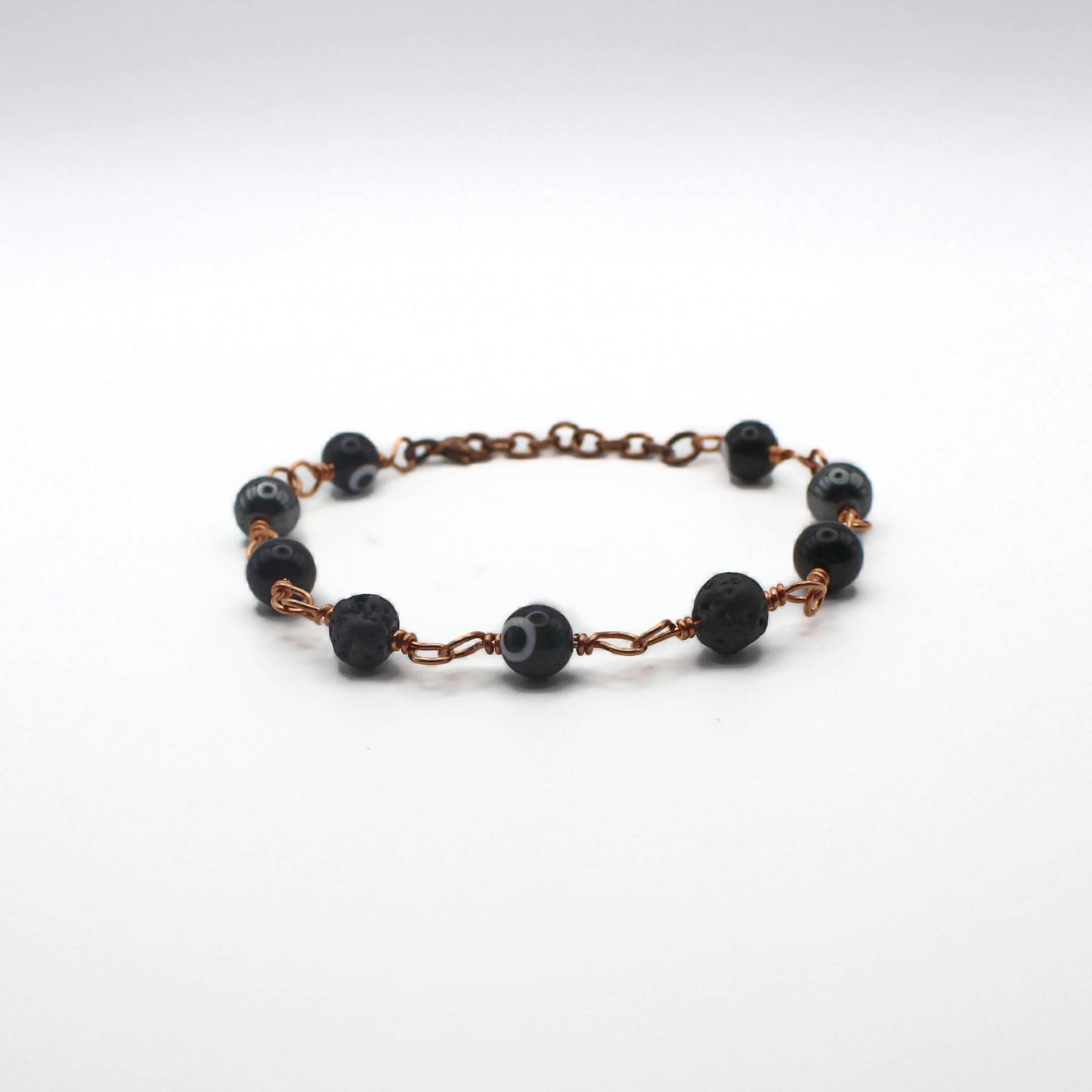 Black Nazar Evil Eye Amulet Bracelet in Bare Copper