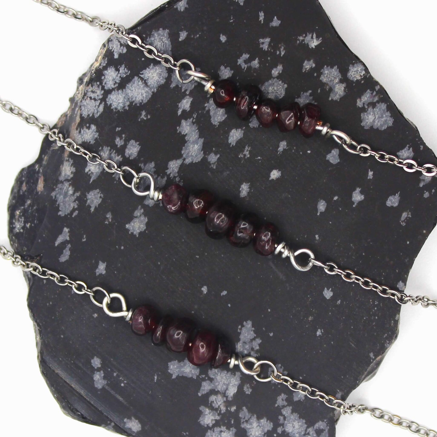 Garnet Gemstone Chip Necklace