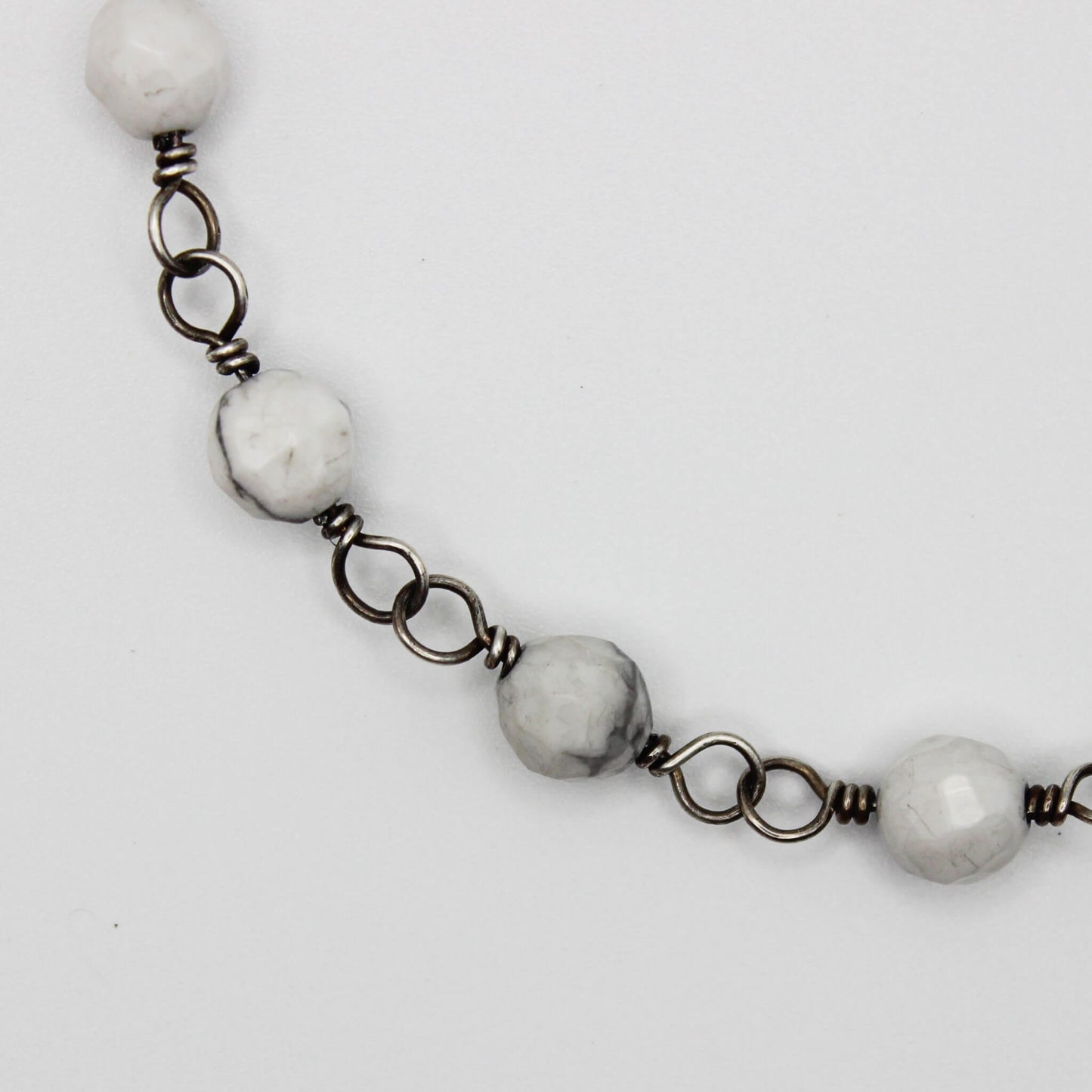 Howlite Bracelet in Antique Sterling Silver