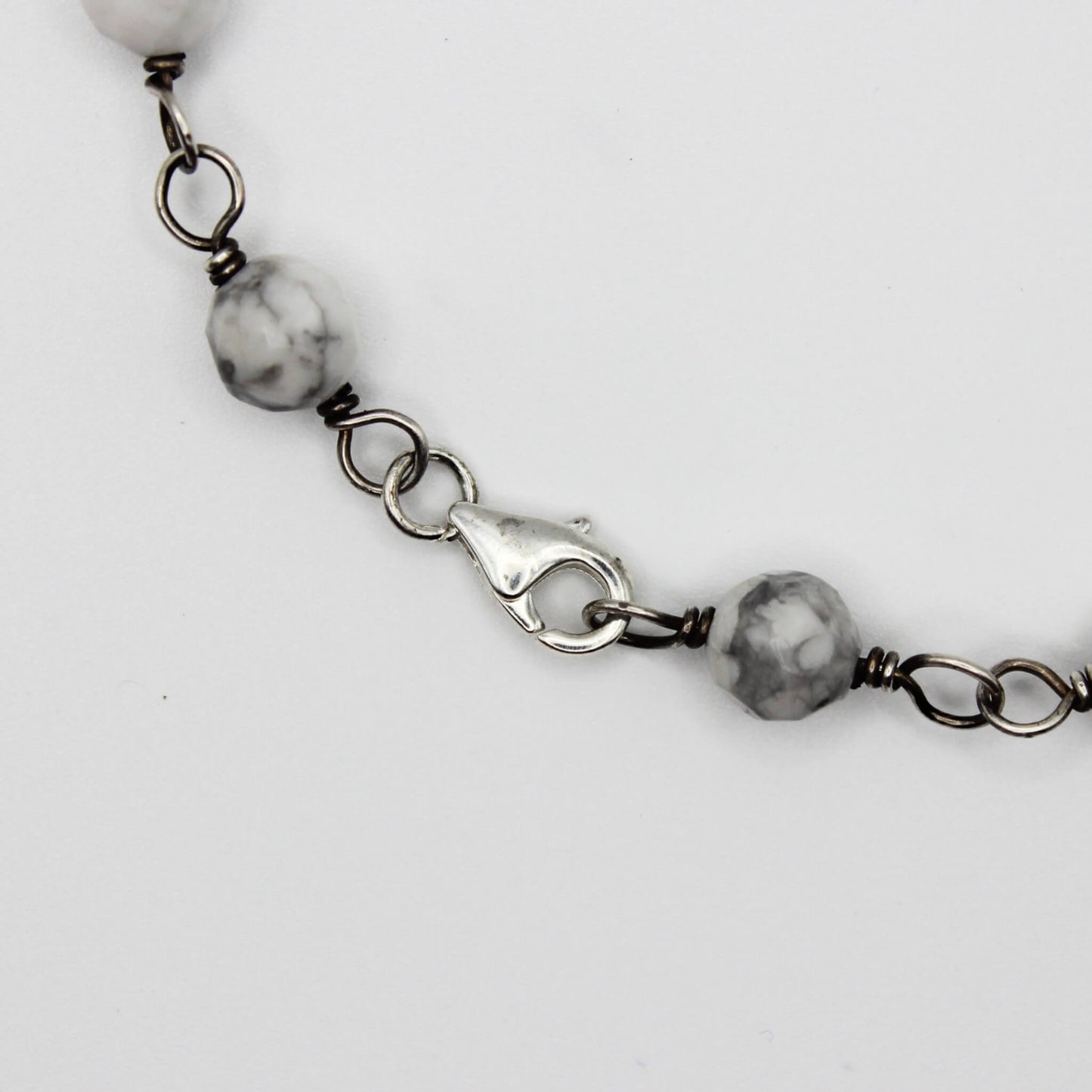 Howlite Bracelet in Antique Sterling Silver