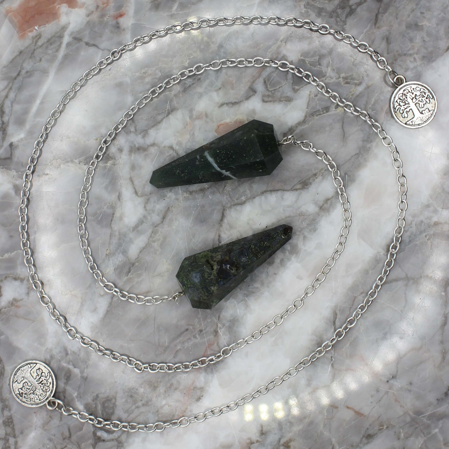 Moss Agate Pendulum