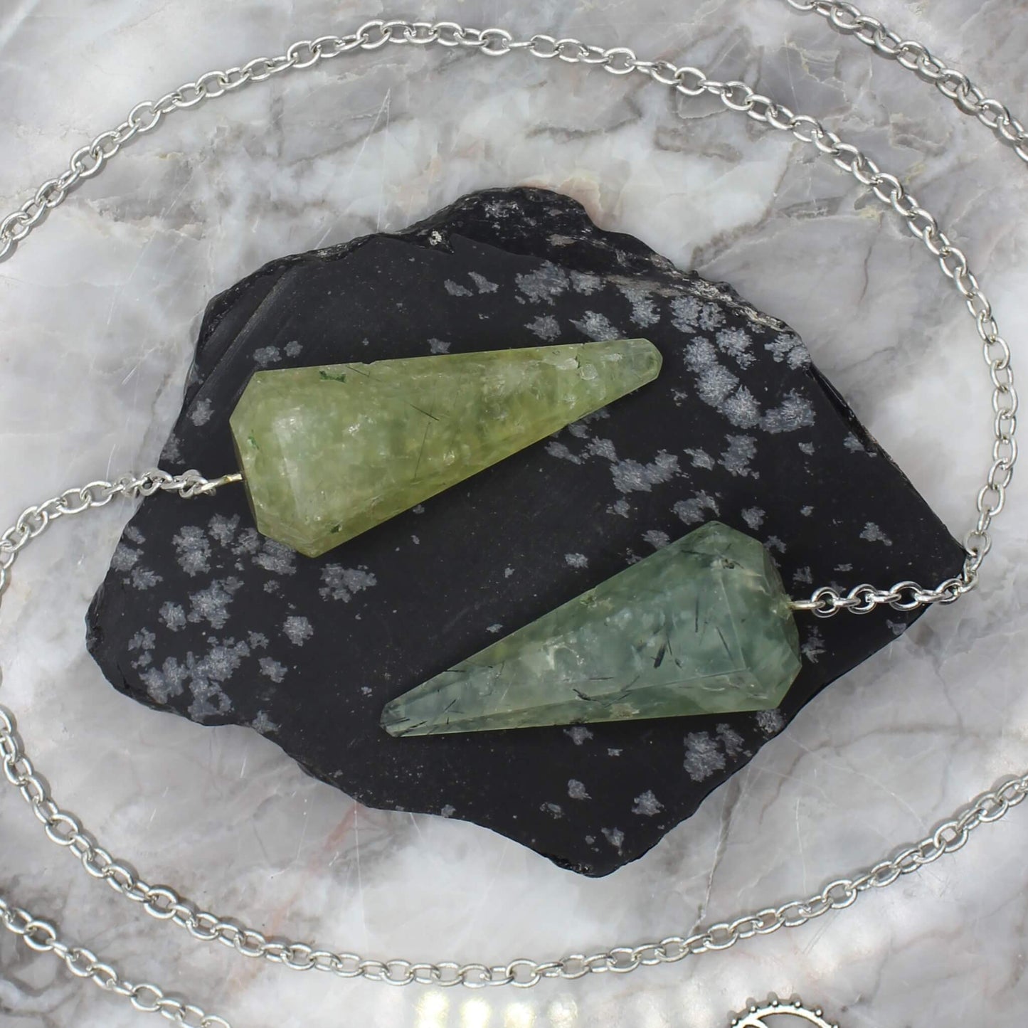 Prehnite & Tree of Life Pendulum